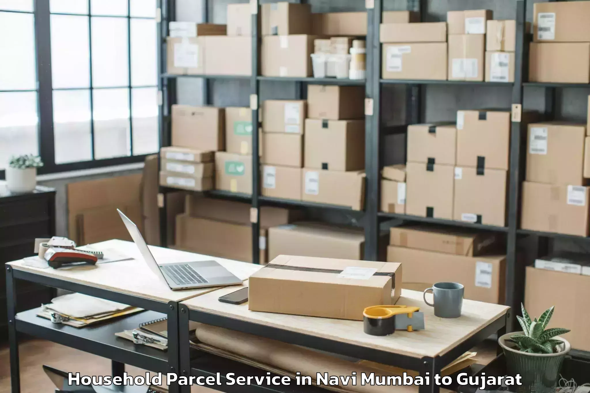 Navi Mumbai to Lodhika Household Parcel Booking